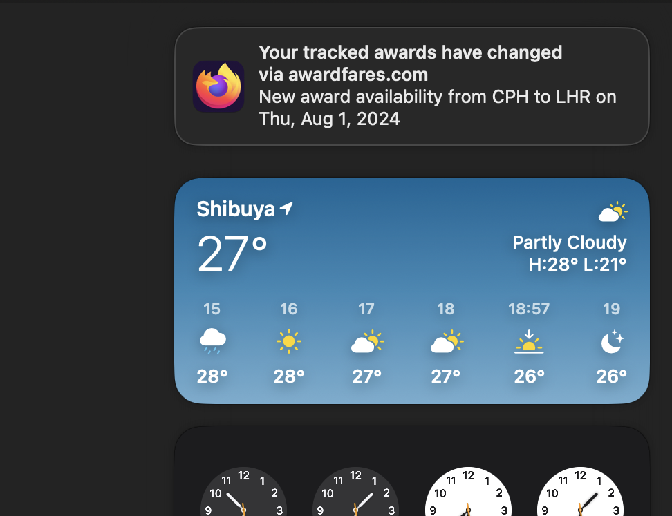 Alert push notification