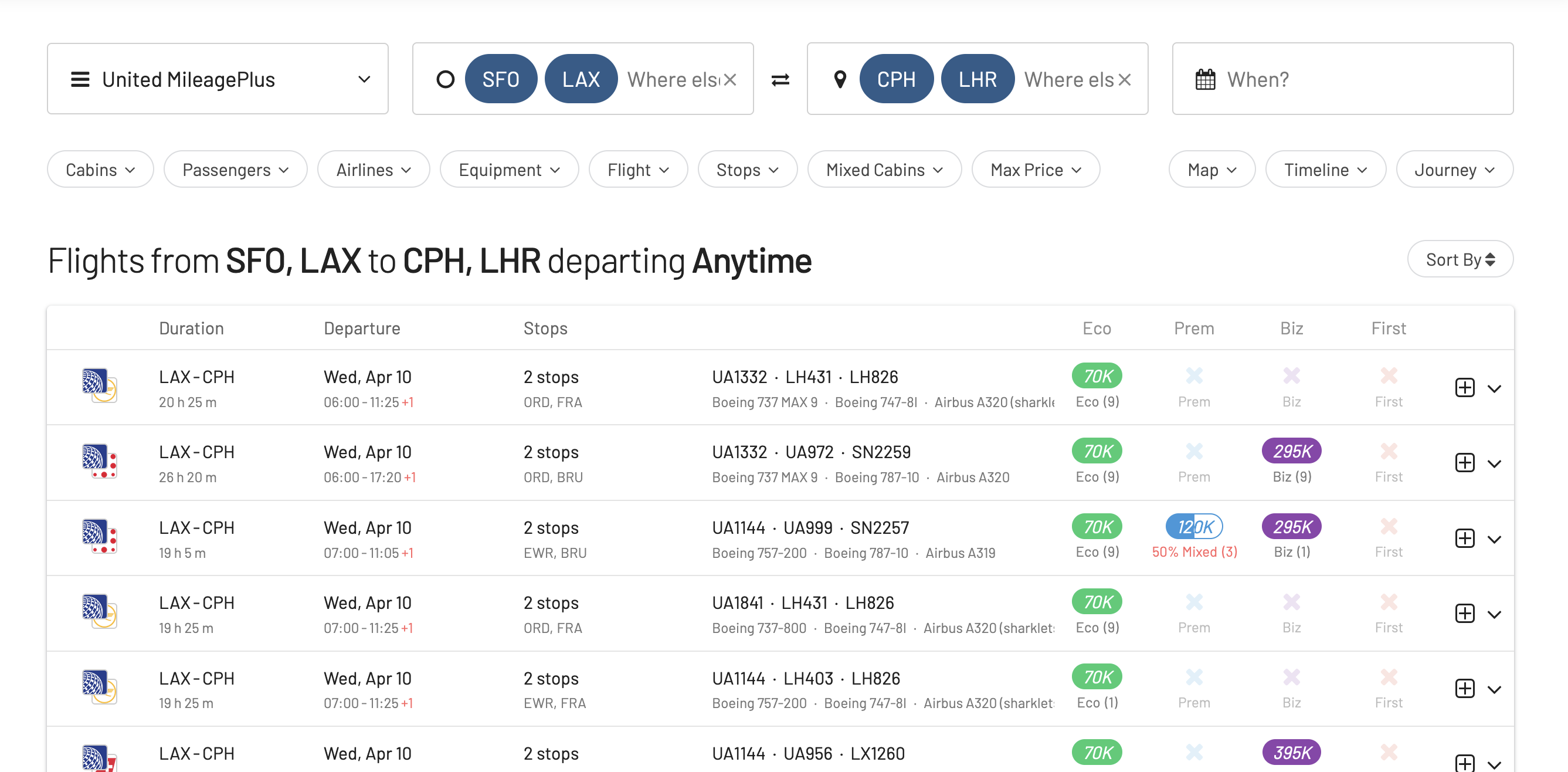 Multiple airports